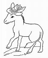 Coloring Donkey Pages Printable Kids sketch template