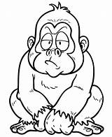 Gorilla Silverback sketch template