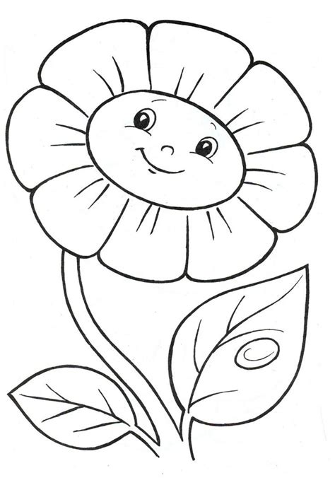 happy flower coloring page flower coloring pages coloring pages
