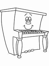 Piano Coloring Pages Music Advertisement sketch template