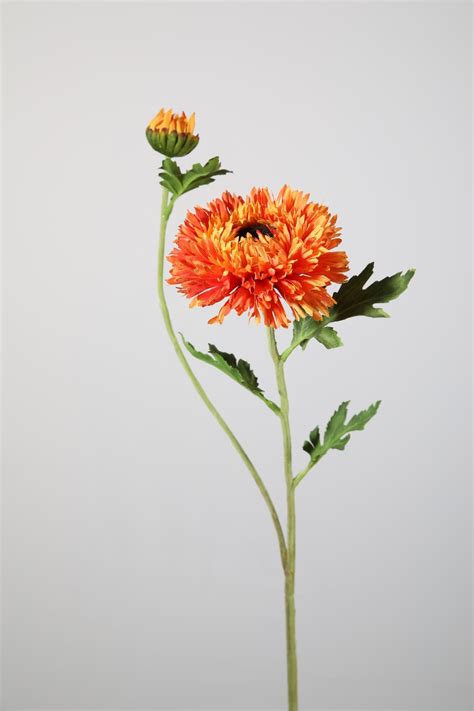 chrysant oranje  cm kunstbloemen en zijden bloemen webshop