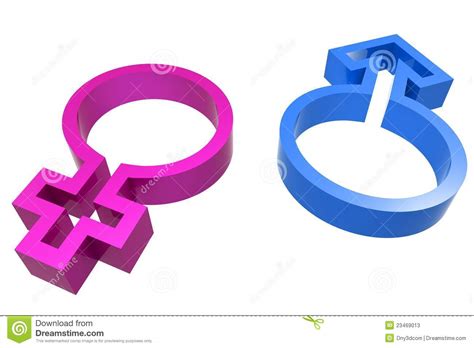 3d male female symbol stock illustration image of couple 23469013