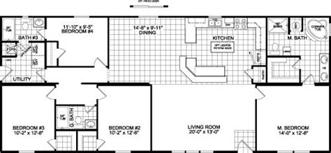 floor plan   mobile home   bedroom   attached living room area