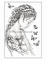 Fairy Norma Burnell Tangles sketch template