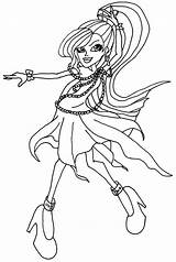 Monster High Coloring Pages Dolls Printable Library Clipart Filminspector sketch template