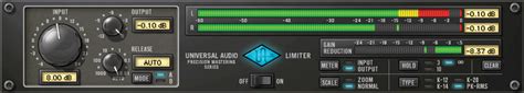 precision limiter  universal audio dynamics compressor limiter plugin vst audio unit aax