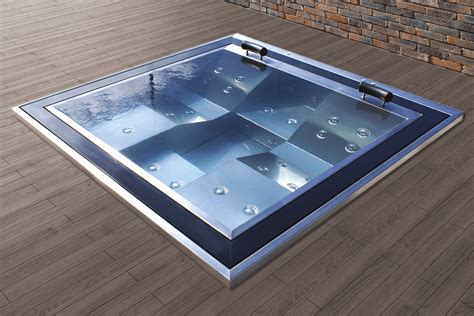 elegant hot tub  stainless steel jacuzzi   people aquavia spa