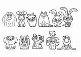 Pets Life Secret Cute Characters Coloring Pages Printable Categories sketch template