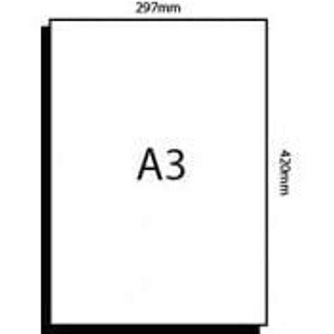 A3 White Card Stock Paper Size 11 7 X 16 5 297 X 420 Mm