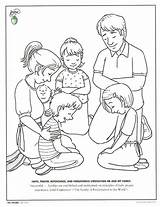 Color Sheets Coloring Ecm Lds Prayer Praying Kids Casa Con sketch template