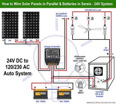volt solar power wiring diagram