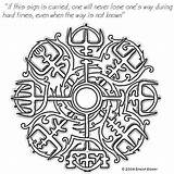 Norse Symbol Vikings Norwegian Skuld Symbole Pagan Magick Vegvisir Aegishjalmur Rune Celtique Tattoo1 Nordique sketch template