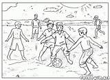 Futebol Calcio Jugando Playa Boyama Colorkid Fútbol Familia Jogando Futbolcu Colorir Playing Resmi Fußball Seasons Jahreszeiten Stagioni Roku Pory Picnic sketch template