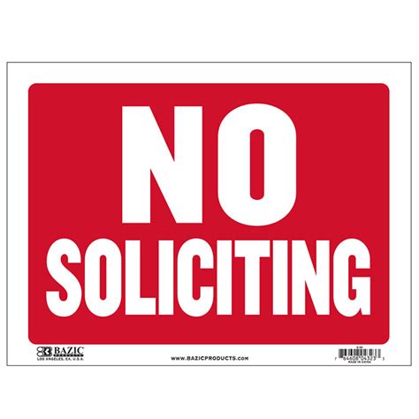 soliciting signs cheap plastic signs wholesale bulk pricing