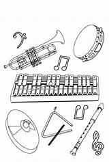Instrumente Muzicale Colorat Suflat Desene și Planșe sketch template