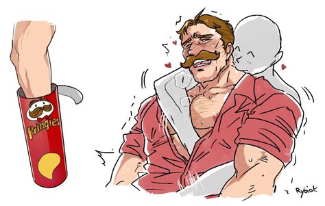 Rule 34 Bara Blush Chest Chest Hair Chip Daddy Chips