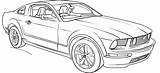 Mustang Ford Coloring Car Pages Gt Cars Drawing Outline Camaro Mustangs Sheets Drawings Color Kids Auto Colouring Choose Board Lineart sketch template