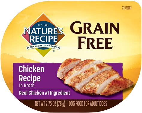 natures recipe grain  chicken recipe  broth wet dog food