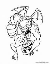 Halloween Coloring Pages Monster Scary Monsters Gargoyle Dangerous Print Reaper Color Printable Drawing Z31 Creature Grim Do Pumpkin Tiny Online sketch template