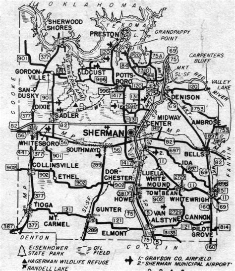grayson county texas maps  gazetteers