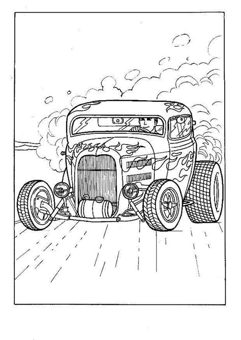 hot rod  kids coloring page  printable coloring pages  kids