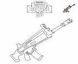 Coloring Pages Fortnite Scar Printable Print sketch template
