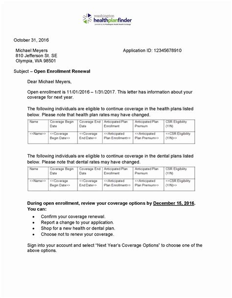 letter  enrollment sample