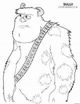 Chewbacca Sulley Coloriage sketch template