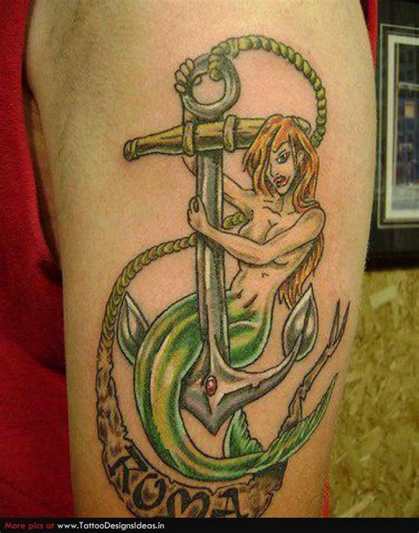 Tattoo Mermaid Anchor Tattoo Design Mermaid Tattoos Mermaid Tattoo