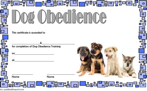 printable dog training certificate template printable world holiday