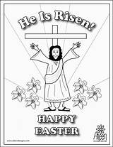 Coloring Pages Risen He Easter Happy Popular sketch template