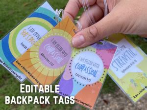 backpack blessings backpack tags   school gift bags deeper