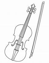 Violin Drawing Coloring Pages Bow Music Drawings Embroidery Sketch Color Pencil Para Dibujos Kids Imprimir Designs Musical Clipart Sheet Instruments sketch template