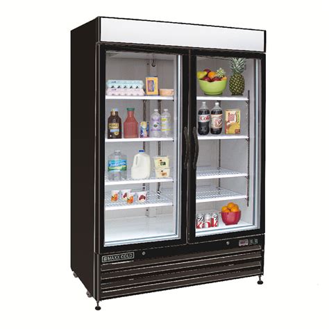 maxx cold mxm rb double glass door refrigerator hinged