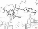 Planes Coloring Dusty Pages Disney Printable Movie Plane Crophopper Rochelle Ishani Kids Print Colouring Flies Airplane Cartoon Color Boeing Drawing sketch template