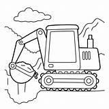 Excavator Bagger Escavatore Malvorlage Vecteezy Ausmalbilder Graphics Bosse Kostenlosen sketch template