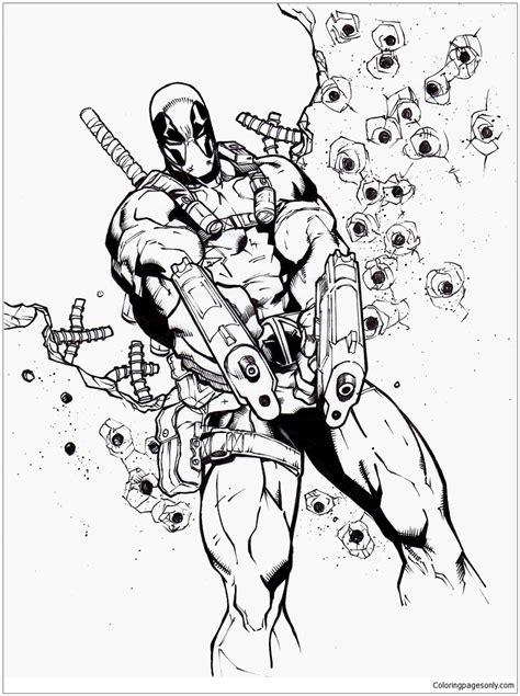 deadpool inks coloring pages deadpool coloring pages coloring pages