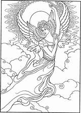 Coloring Pages Angel Realistic Angels Drawing Wings Print Color Printable Tiger Adult Colorings Getdrawings Getcolorings Template Uploaded User sketch template