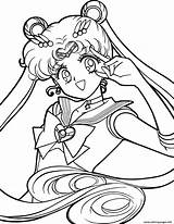Moon Sailor Manga Coloring Pages Anime Printable sketch template