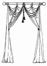 Curtain Drawing Stage Curtains Getdrawings sketch template