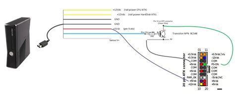 xbox  slim power supply wiring diagram
