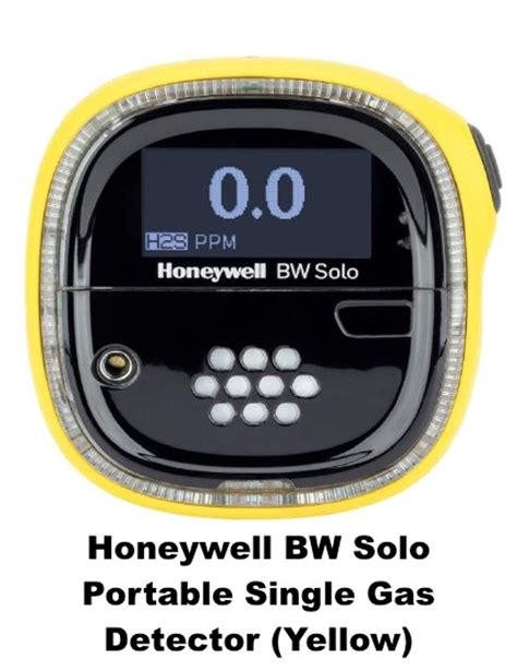 honeywell bw solo portable single gas detector yellow