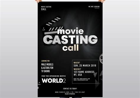 casting call  psd flyer template psdflyer