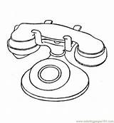 Telephone Coloring Pages Phone Old Vintage Drawing Electronic Cell Electronics Printable Color Booth Technology Mobile Coloringpages101 Getdrawings Getcolorings Fax Source sketch template