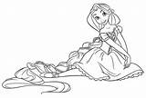 Rapunzel Colorare Disegni Tangled Roszpunka Tears sketch template