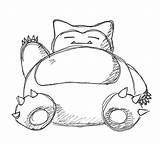 Snorlax Coloring Pages Drawing Comments sketch template