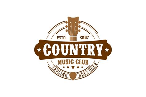 country  club typography logo creative illustrator templates