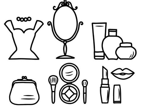 full makeup kit list coloring page coloring pages coloring book