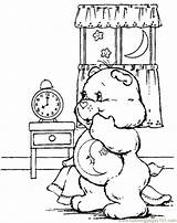 Coloring Pages Bear Care Bed Bears Time Color Printable Bedtime Kids Print Animals Disney Sheets Quote Books Printables Online Popular sketch template