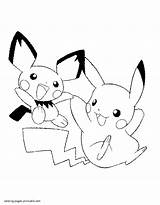 Pokemon Mew Pikachu Pichu sketch template